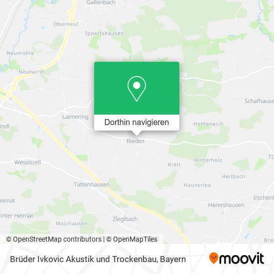Brüder Ivkovic Akustik und Trockenbau Karte