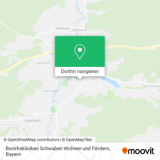 Bezirkskliniken Schwaben Wohnen und Fördern Karte
