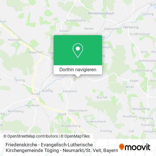 Friedenskirche - Evangelisch-Lutherische Kirchengemeinde Töging - Neumarkt / St. Veit Karte