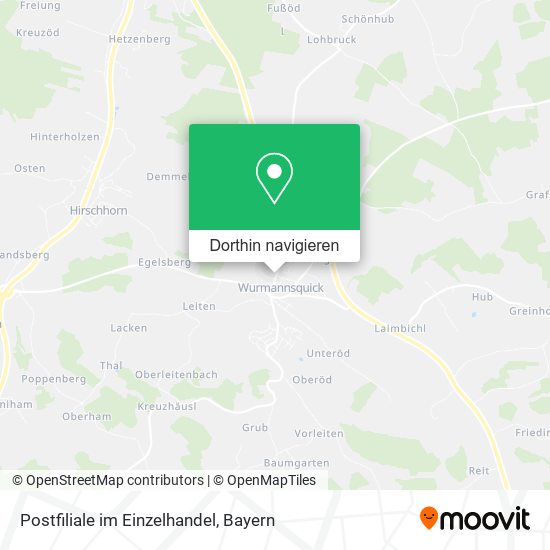 Postfiliale im Einzelhandel Karte