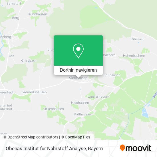 Obenas Institut für Nährstoff Analyse Karte