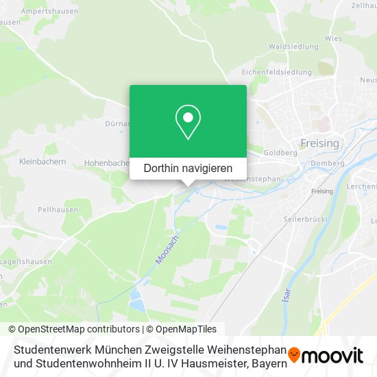 Studentenwerk München Zweigstelle Weihenstephan und Studentenwohnheim II U. IV Hausmeister Karte