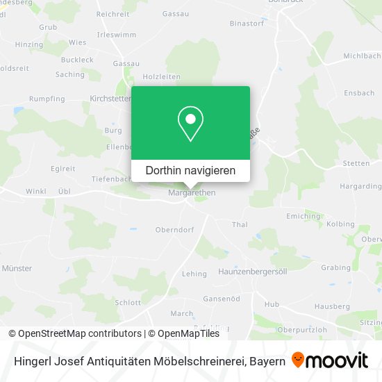 Hingerl Josef Antiquitäten Möbelschreinerei Karte