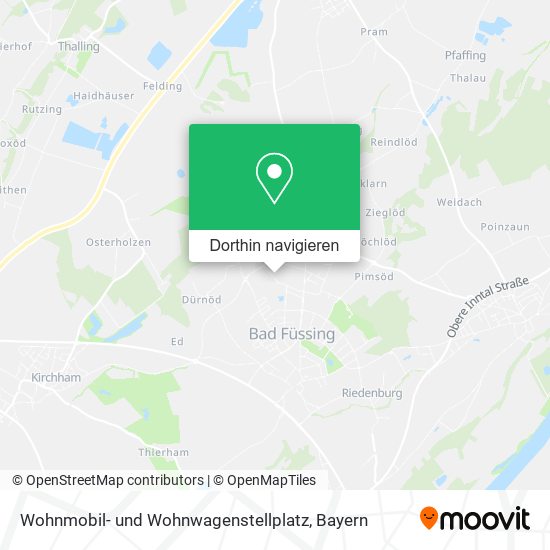 Wohnmobil- und Wohnwagenstellplatz Karte