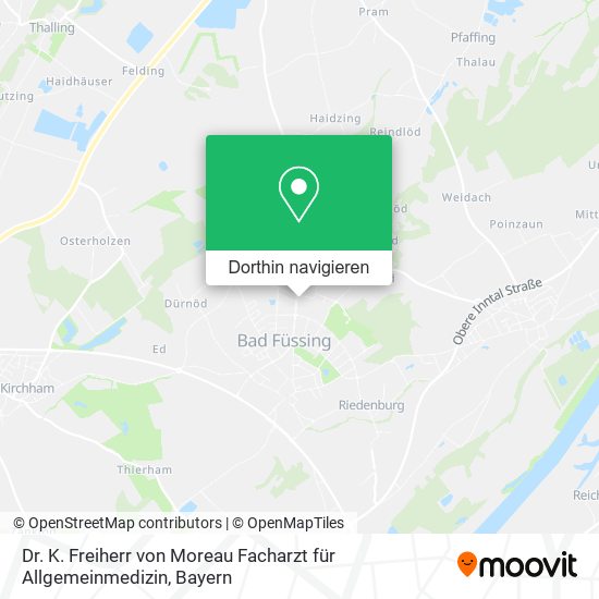 Dr. K. Freiherr von Moreau Facharzt für Allgemeinmedizin Karte