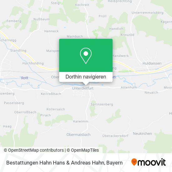 Bestattungen Hahn Hans & Andreas Hahn Karte