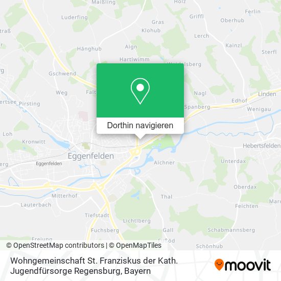 Wohngemeinschaft St. Franziskus der Kath. Jugendfürsorge Regensburg Karte