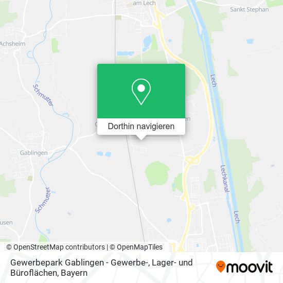 Gewerbepark Gablingen - Gewerbe-, Lager- und Büroflächen Karte