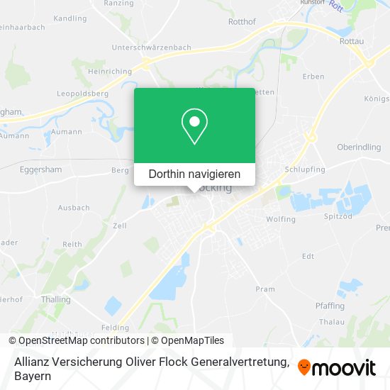 Allianz Versicherung Oliver Flock Generalvertretung Karte