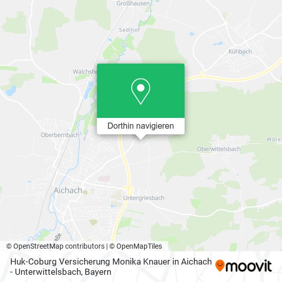 Huk-Coburg Versicherung Monika Knauer in Aichach - Unterwittelsbach Karte