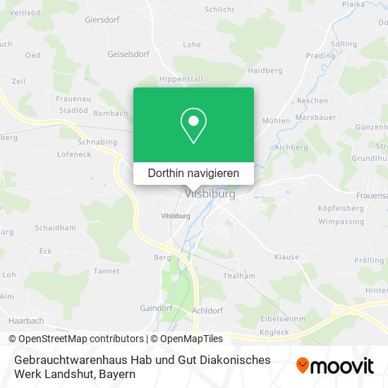 Gebrauchtwarenhaus Hab und Gut Diakonisches Werk Landshut Karte