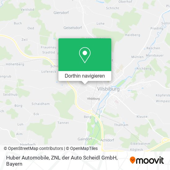 Huber Automobile, ZNL der Auto Scheidl GmbH Karte