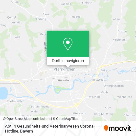 Abt. 4 Gesundheits-und Veterinärwesen Corona-Hotline Karte