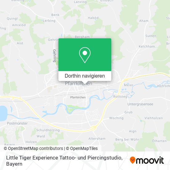 Little Tiger Experience Tattoo- und Piercingstudio Karte