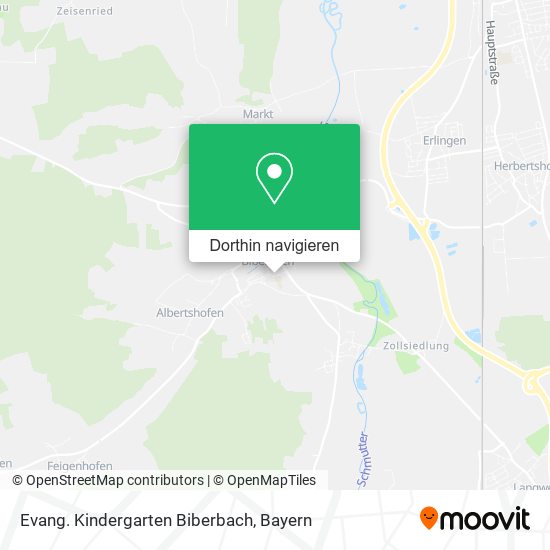 Evang. Kindergarten Biberbach Karte