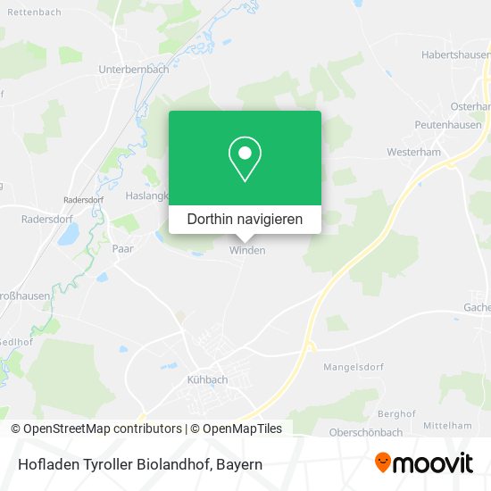 Hofladen Tyroller Biolandhof Karte