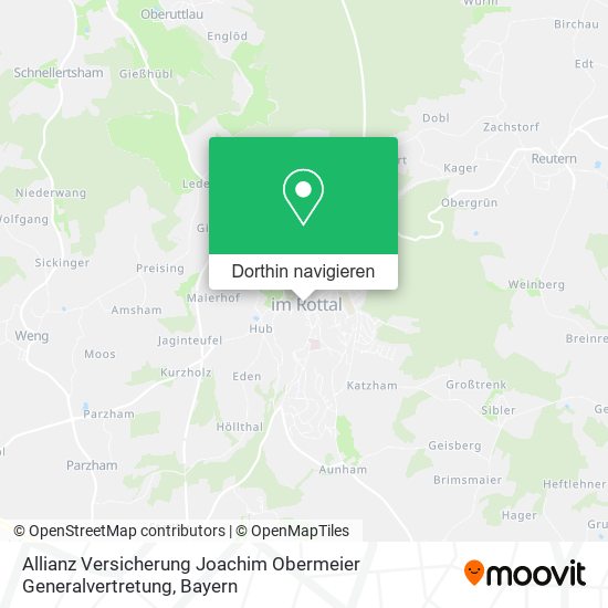 Allianz Versicherung Joachim Obermeier Generalvertretung Karte