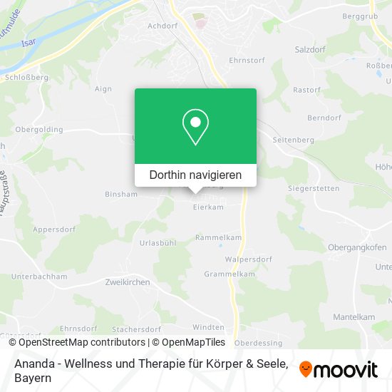 Ananda - Wellness und Therapie für Körper & Seele Karte