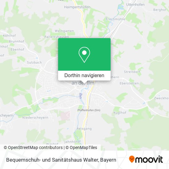 Bequemschuh- und Sanitätshaus Walter Karte