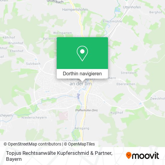 Topjus Rechtsanwälte Kupferschmid & Partner Karte