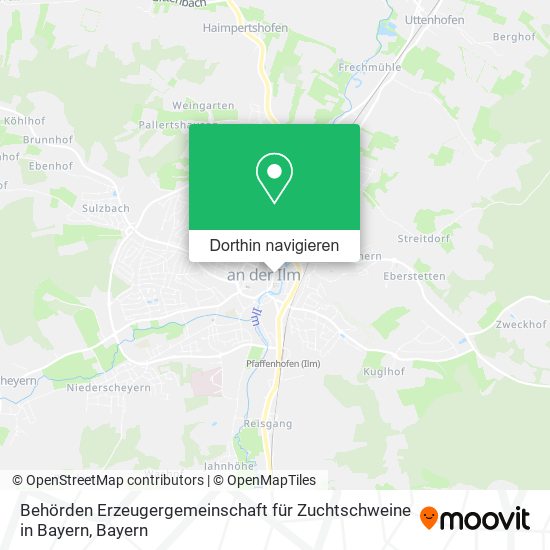 Behörden Erzeugergemeinschaft für Zuchtschweine in Bayern Karte