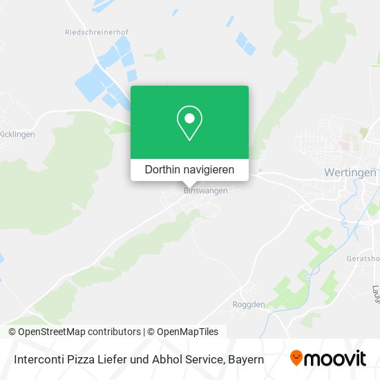 Interconti Pizza Liefer und Abhol Service Karte