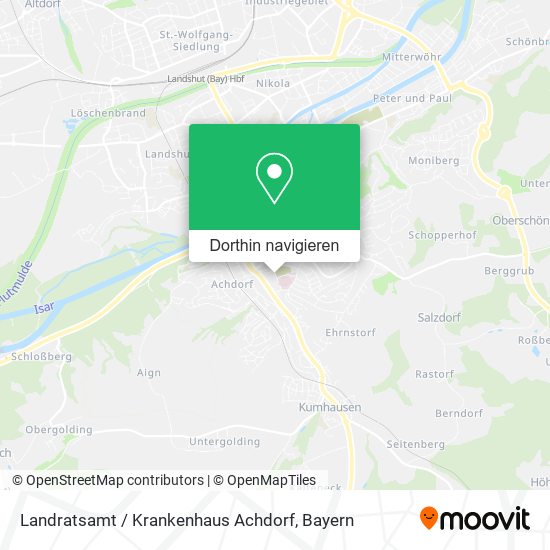Landratsamt / Krankenhaus Achdorf Karte