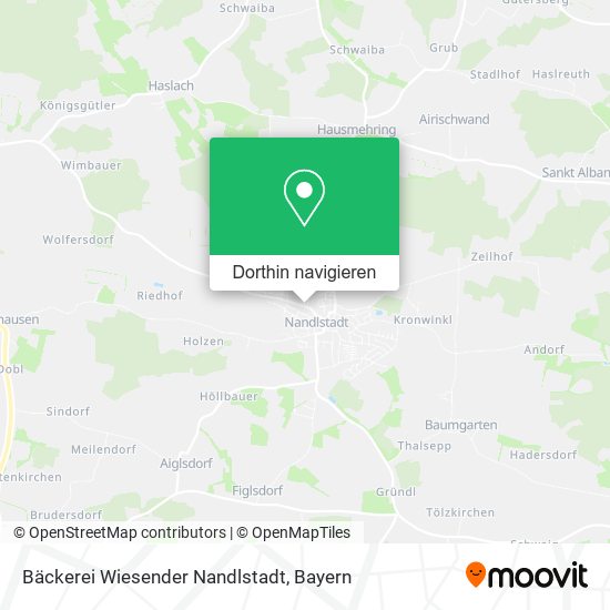 Bäckerei Wiesender Nandlstadt Karte