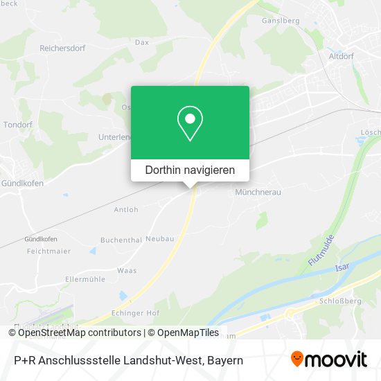 P+R Anschlussstelle Landshut-West Karte