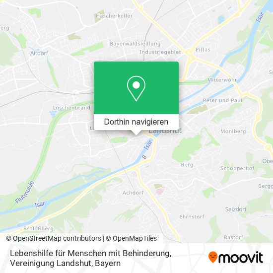 Lebenshilfe für Menschen mit Behinderung, Vereinigung Landshut Karte