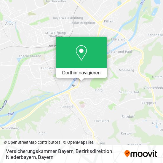 Versicherungskammer Bayern, Bezirksdirektion Niederbayern Karte