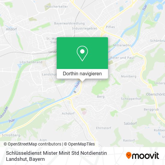 Schlüsseldienst Mister Minit Std Notdienstin Landshut Karte