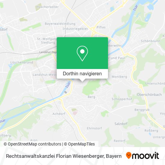 Rechtsanwaltskanzlei Florian Wiesenberger Karte
