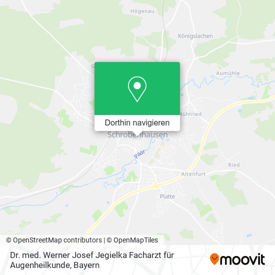 Dr. med. Werner Josef Jegielka Facharzt für Augenheilkunde Karte