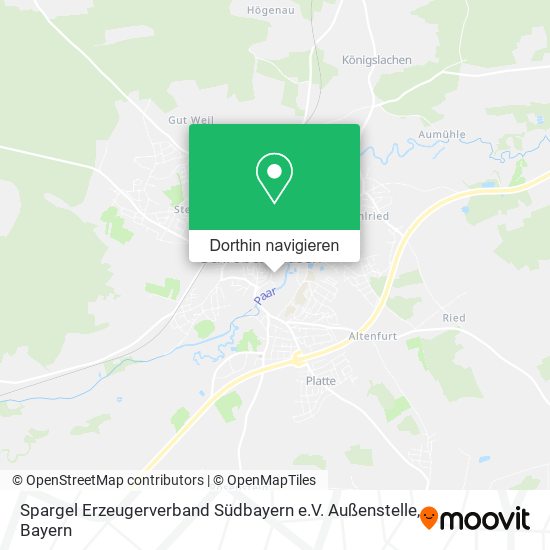 Spargel Erzeugerverband Südbayern e.V. Außenstelle Karte