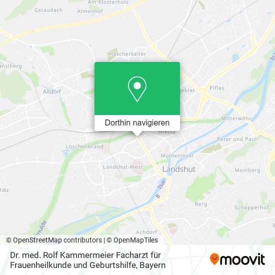 Dr. med. Rolf Kammermeier Facharzt für Frauenheilkunde und Geburtshilfe Karte
