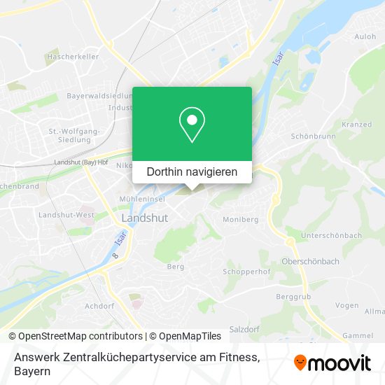 Answerk Zentralküchepartyservice am Fitness Karte