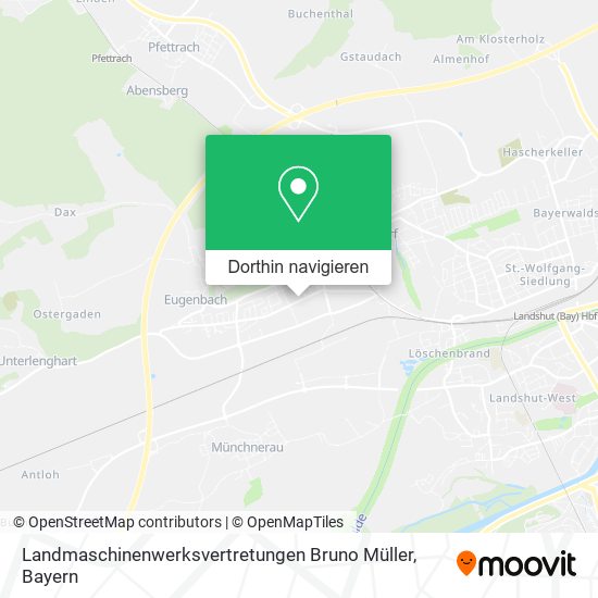 Landmaschinenwerksvertretungen Bruno Müller Karte