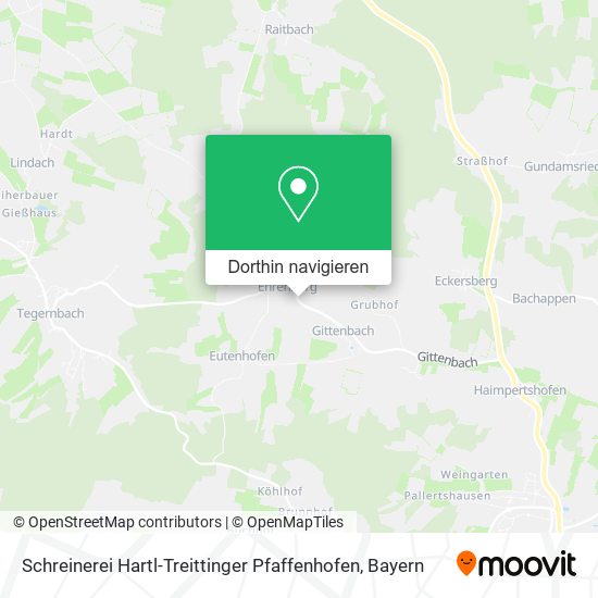 Schreinerei Hartl-Treittinger Pfaffenhofen Karte