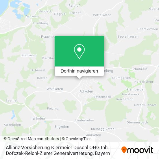 Allianz Versicherung Kiermeier Duschl OHG Inh. Dofczek-Reichl-Zierer Generalvertretung Karte
