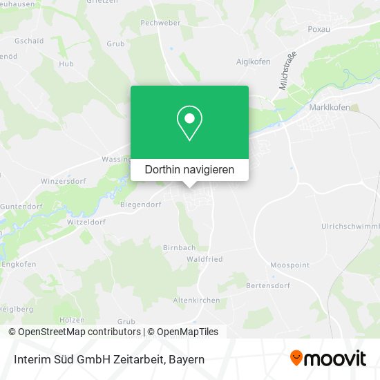 Interim Süd GmbH Zeitarbeit Karte