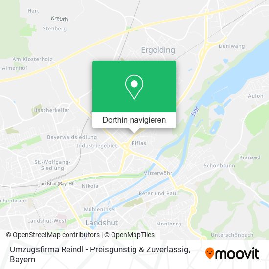 Umzugsfirma Reindl - Preisgünstig & Zuverlässig Karte