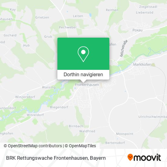 BRK Rettungswache Frontenhausen Karte