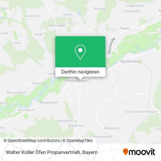 Walter Koller Öfen Propanvertrieb Karte