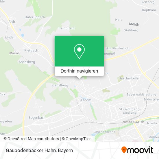 Gäubodenbäcker Hahn Karte