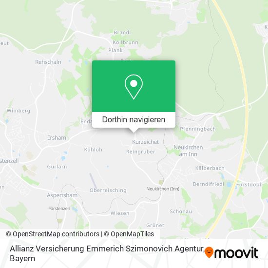 Allianz Versicherung Emmerich Szimonovich Agentur Karte