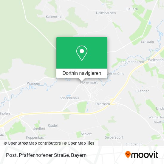 Post, Pfaffenhofener Straße Karte