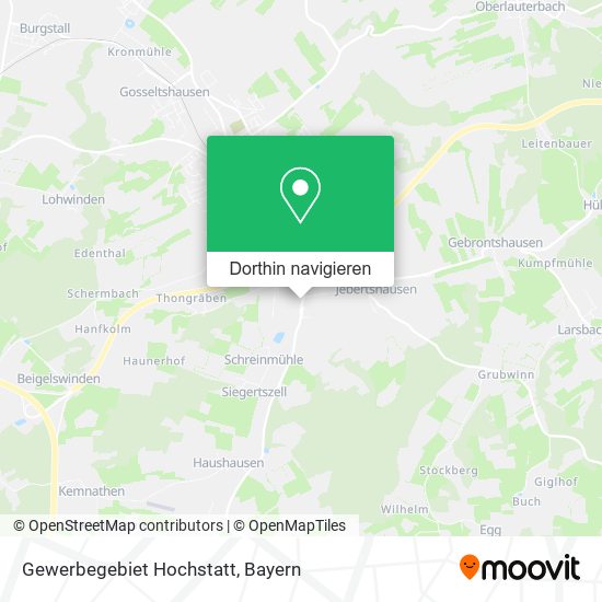 Gewerbegebiet Hochstatt Karte