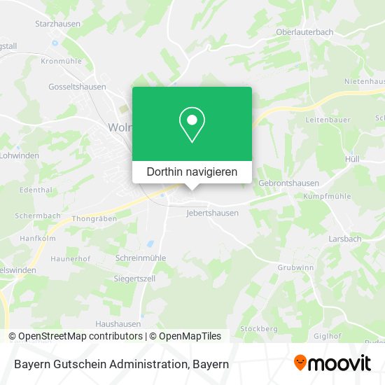 Bayern Gutschein Administration Karte