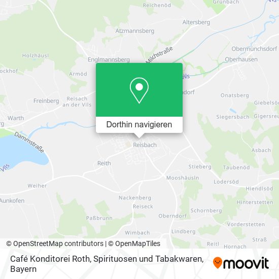 Café Konditorei Roth, Spirituosen und Tabakwaren Karte